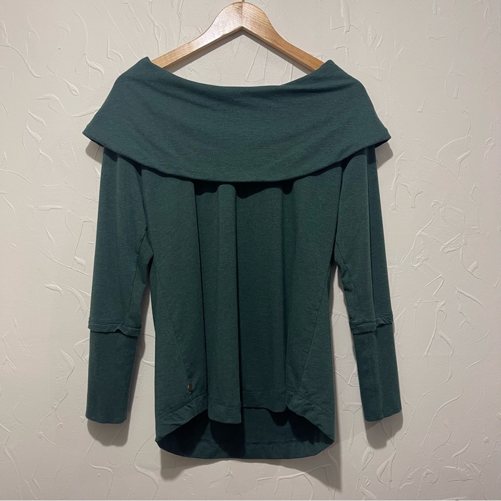 Soft Surroundings forest green cowl neck pullover sweatshirt (large petite)